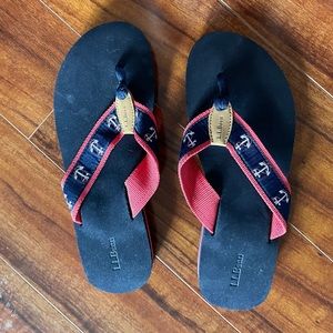LL Bean anchor Flip Flops